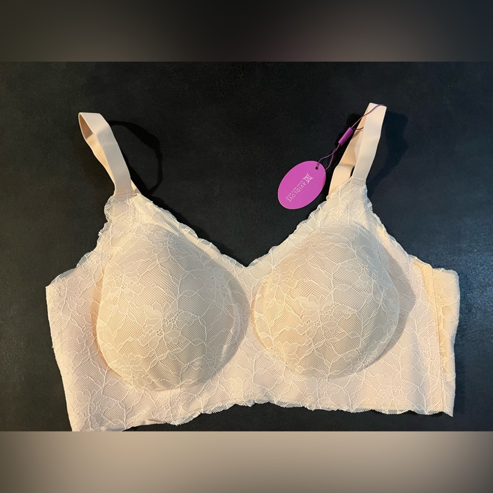 Avid Love Lace Women's Bra Comfort  in Cream XL NWT